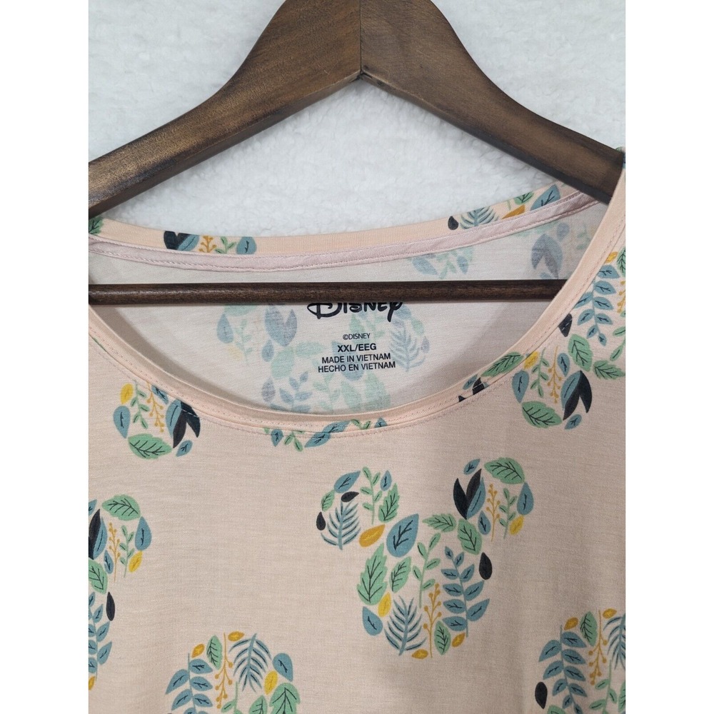 Disney Women's Sleepwear Set Pink W Blue Mickey Pattern Super Soft 2XL - Picture 3 of 15